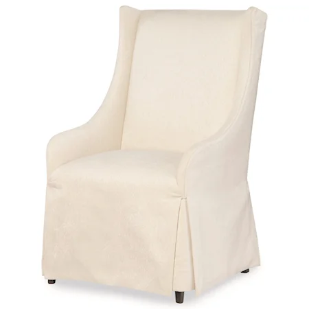 Upholstered Host Chair with Skirt